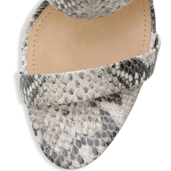 Schutz Snakeskin Embossed Leather Mules - Picture 3 of 11